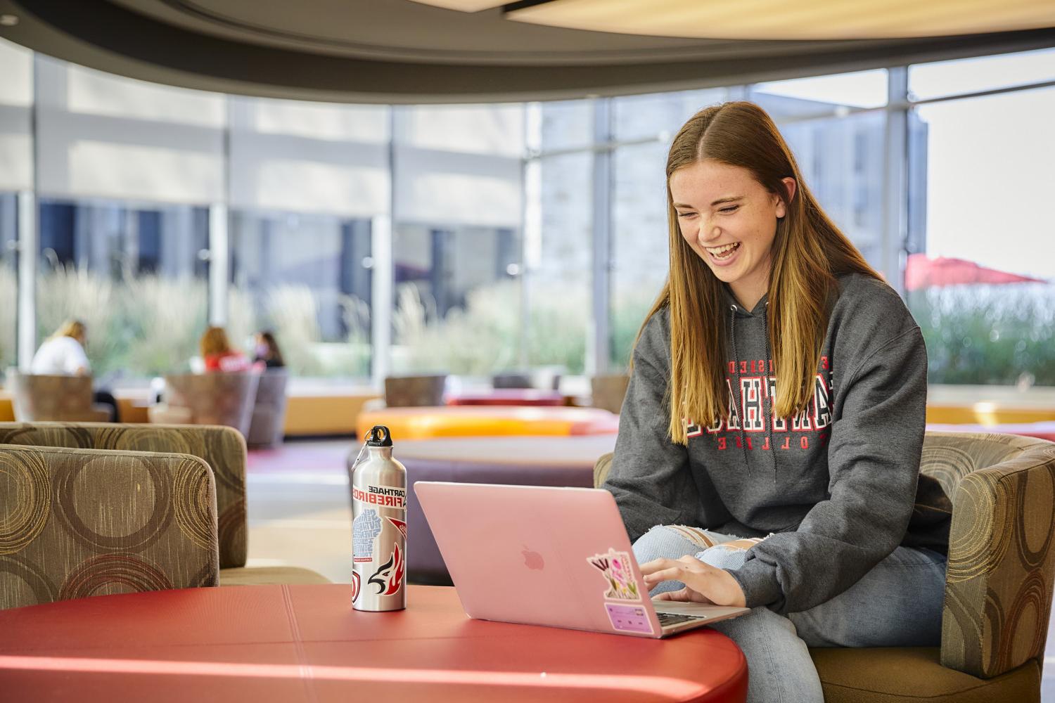 The atrium in the Science Center is a favorite place to study.