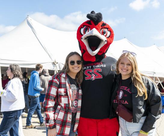 Ember joined alumni, students, and families for a tailgate before the Homecoming Football game.